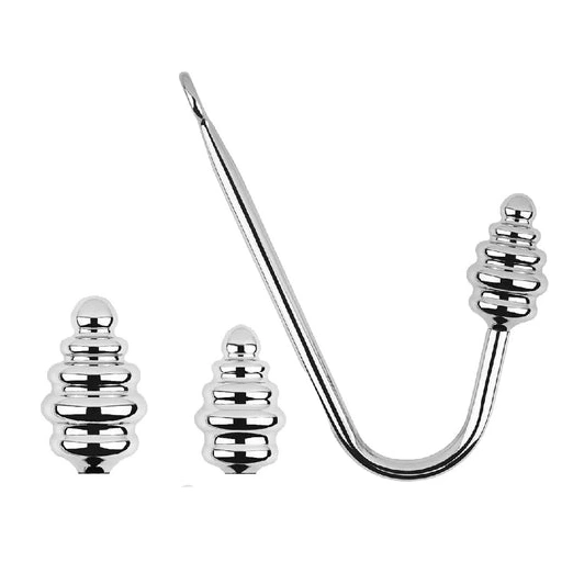 Anal Hooks GreatBenefit Screw-in Set Ribbed Anal 8826 Hook 0129